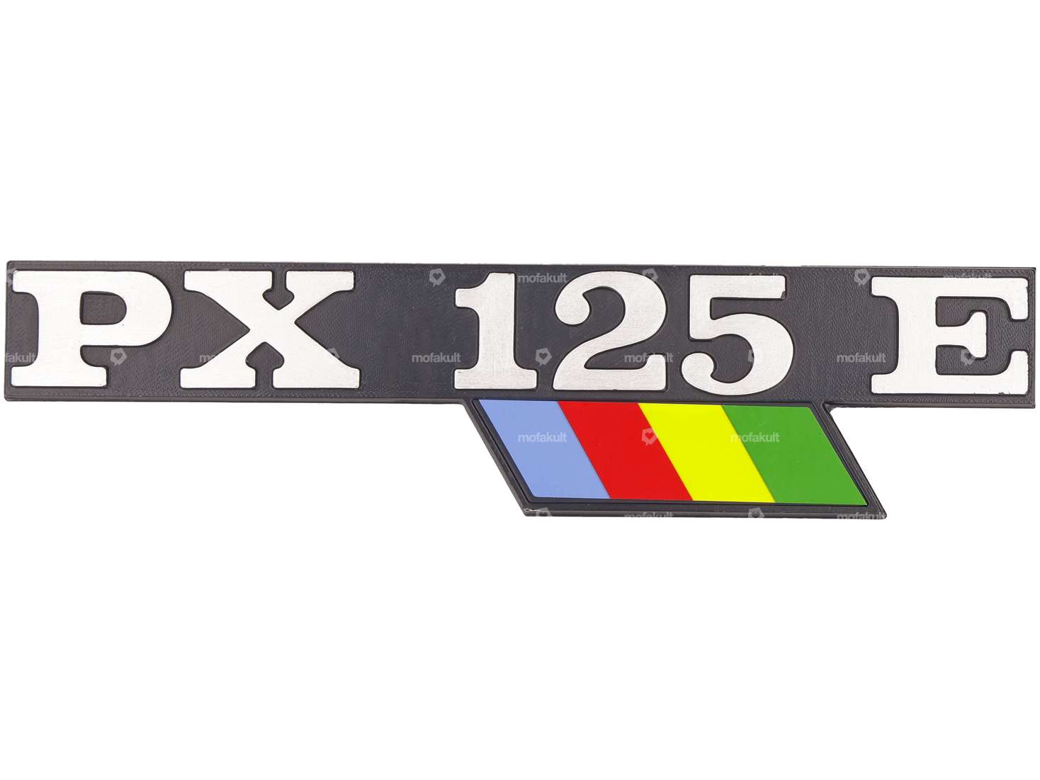 Coperchio laterale emblema RMS sinistro "PX 125 E" alluminio | Vespa PX125E Carousel Image 1