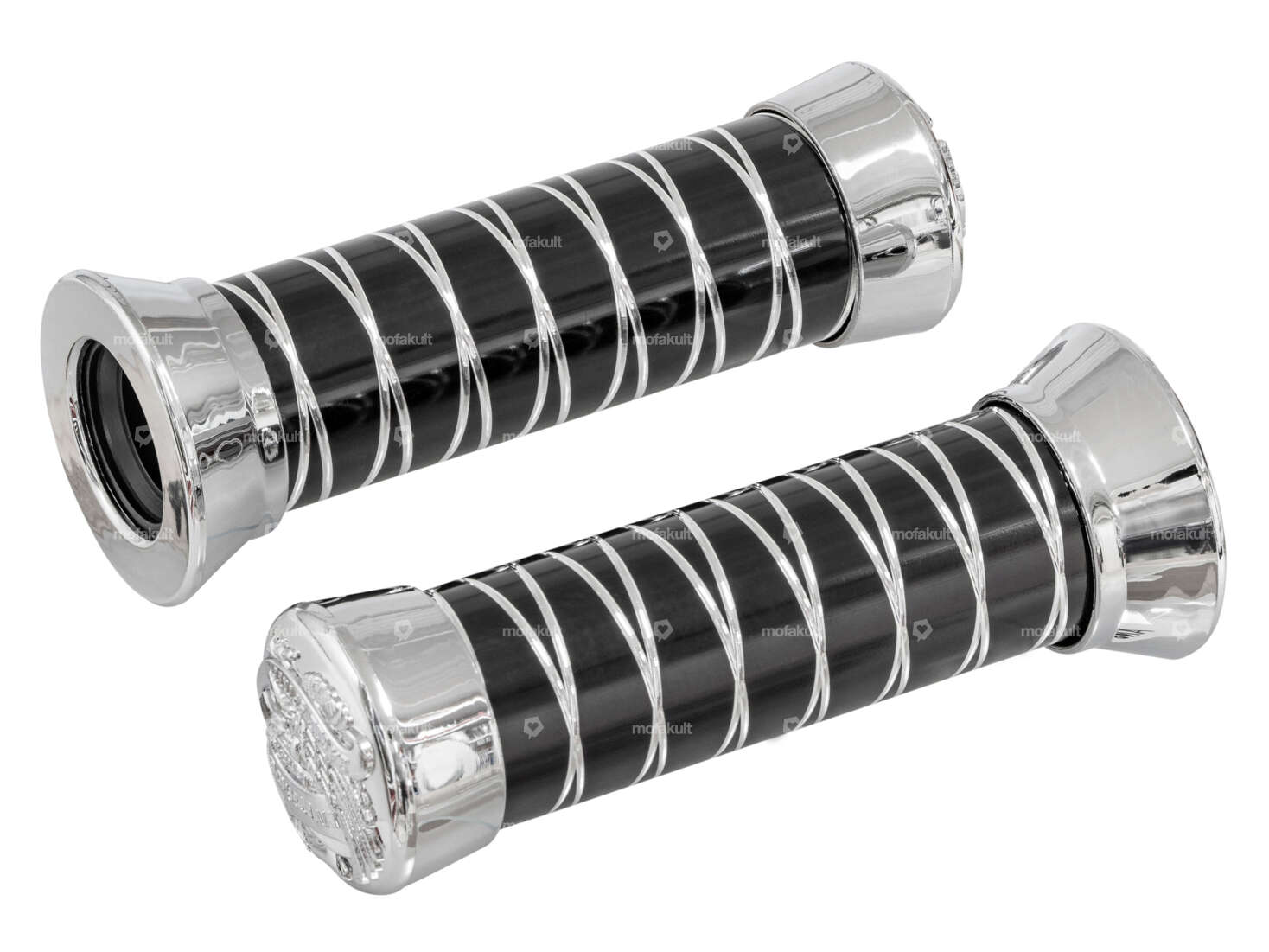 Impugnature Alluminio Scanalature nere Carousel Image 1