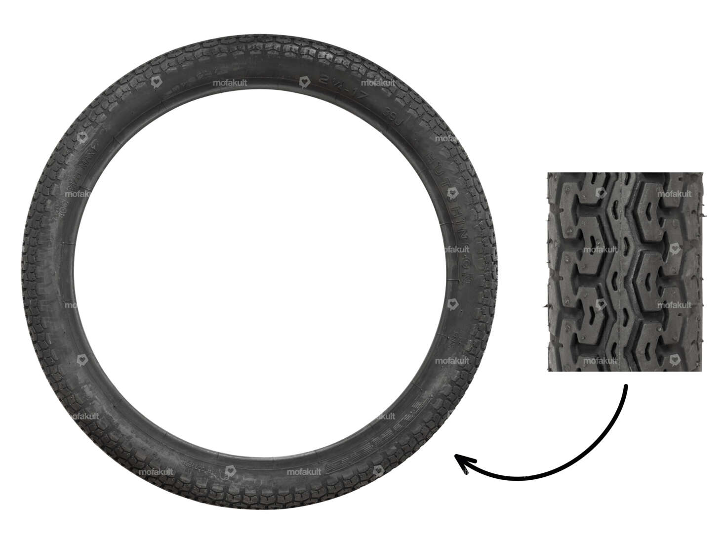 Pneumatico Hutchinson 2,25 x 17" Turbo Allround Carousel Image 1