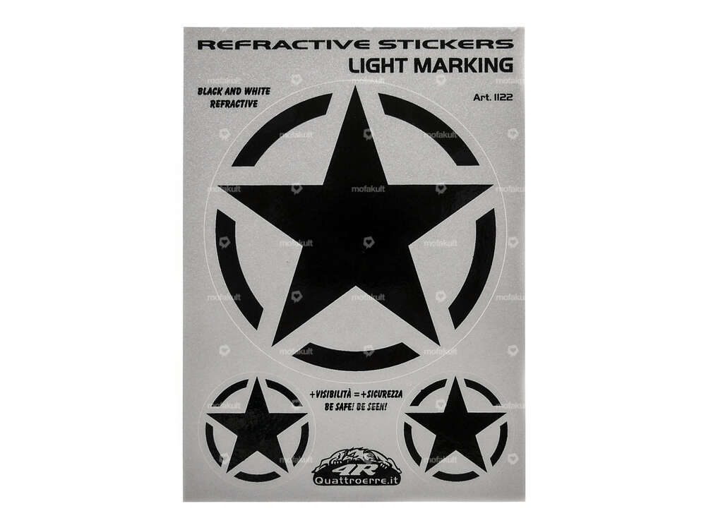 Adesivo a stella riflettente Ø 82 / 31 mm Carousel Image 1