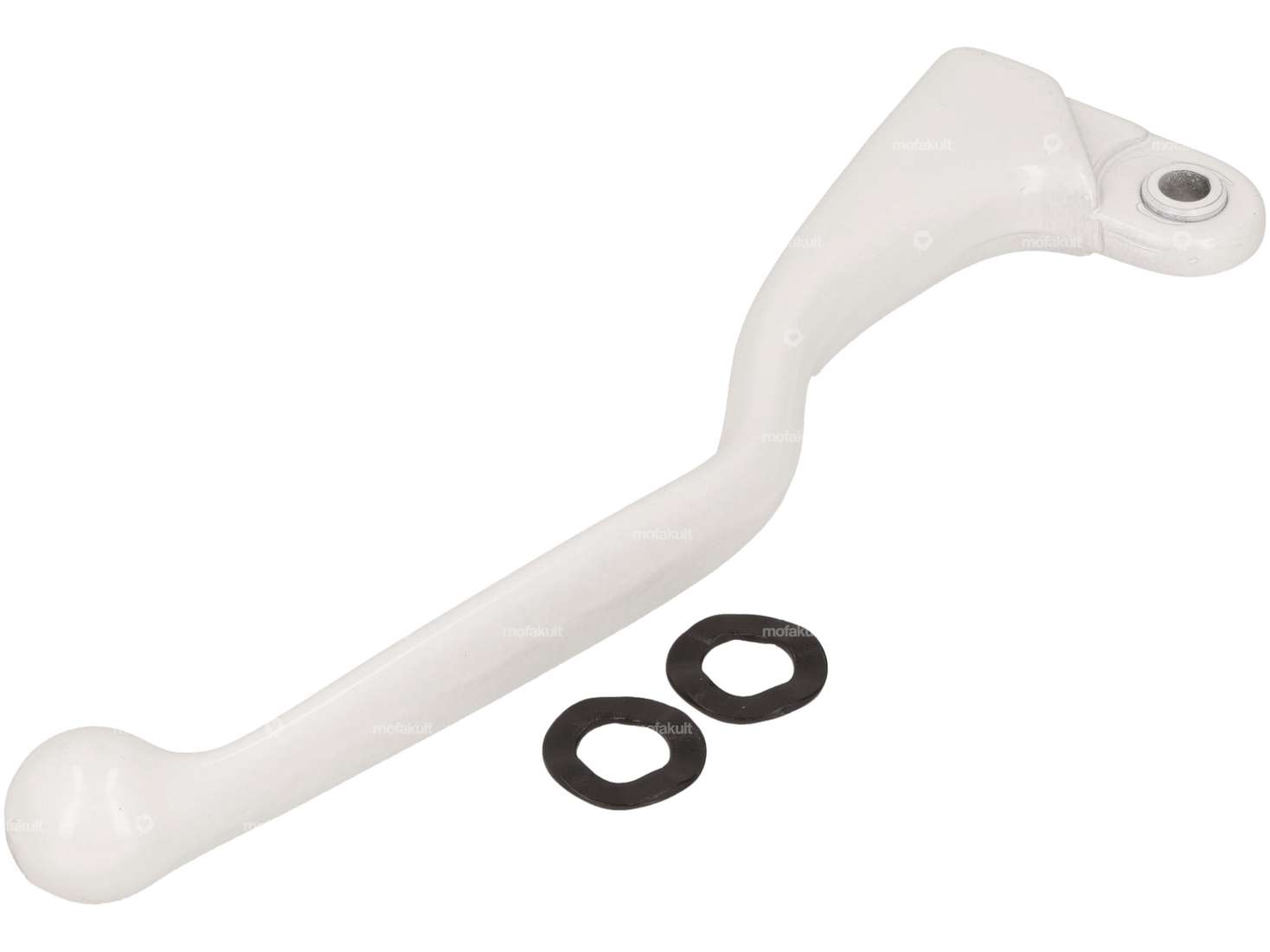 Domino brake lever left long aluminum white NOS Carousel Image 3