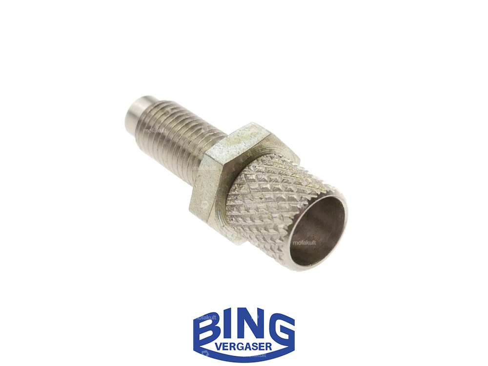 BING vite di fermo M6x0,75 nichelata gomito carburatore Carousel Image 2