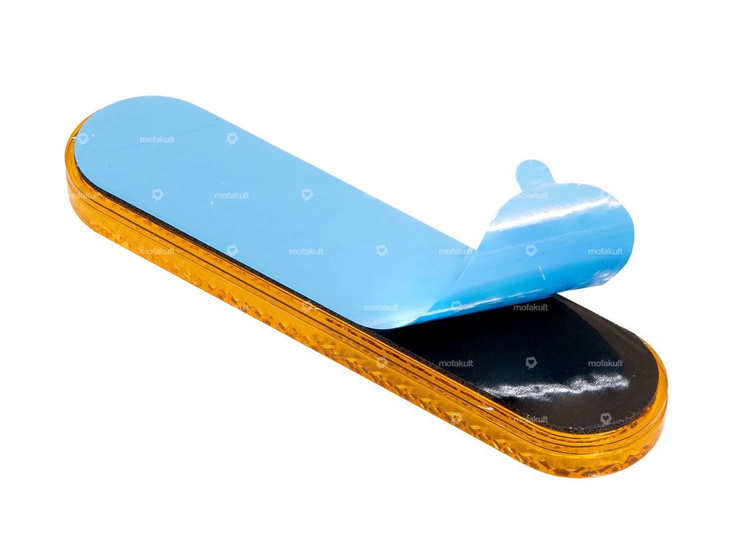 Riflettore autoadesivo rotondo arancione Carousel Image 2