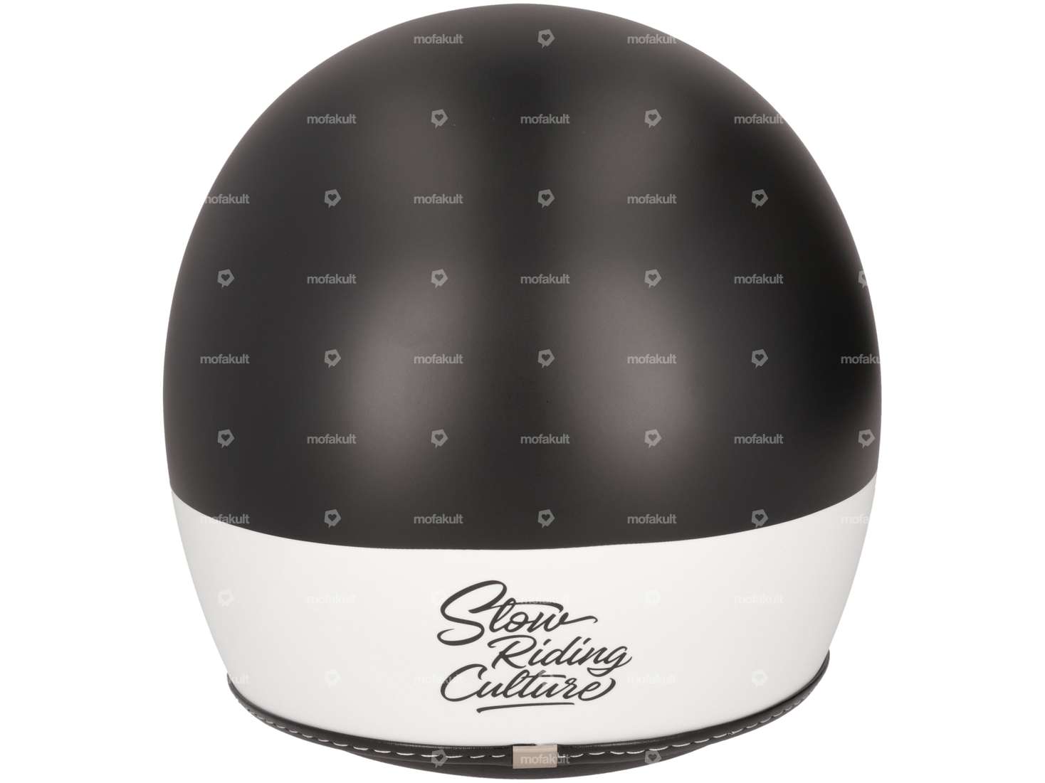 Mofakultwear casco jet "Kult" bianco / nero Carousel Image 3