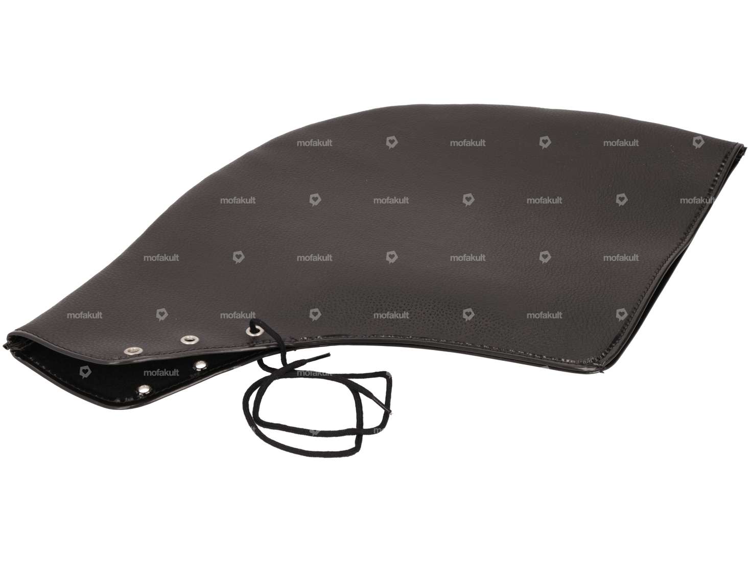 Paramani manubrio in finta pelle nera Carousel Image 2