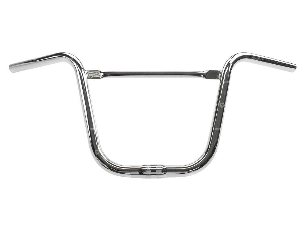 Attacco manubrio 30 cm curvo con puntone cromato Carousel Image 1