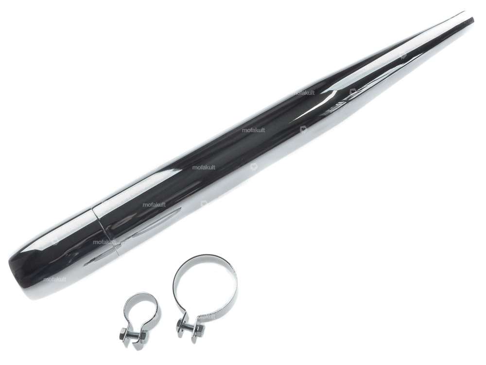 Scarico a sigaro Ø 32 / 70 mm cromo Carousel Image 1