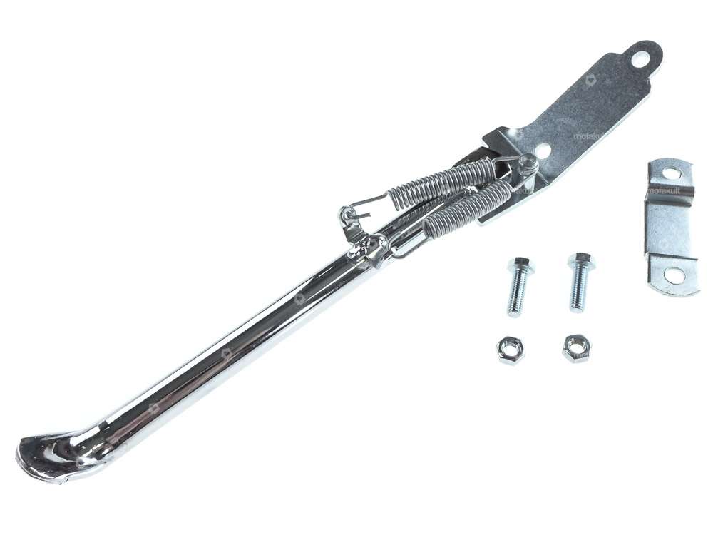 Cavalletto laterale destro a montaggio piatto 27 cm cromo Carousel Image 1