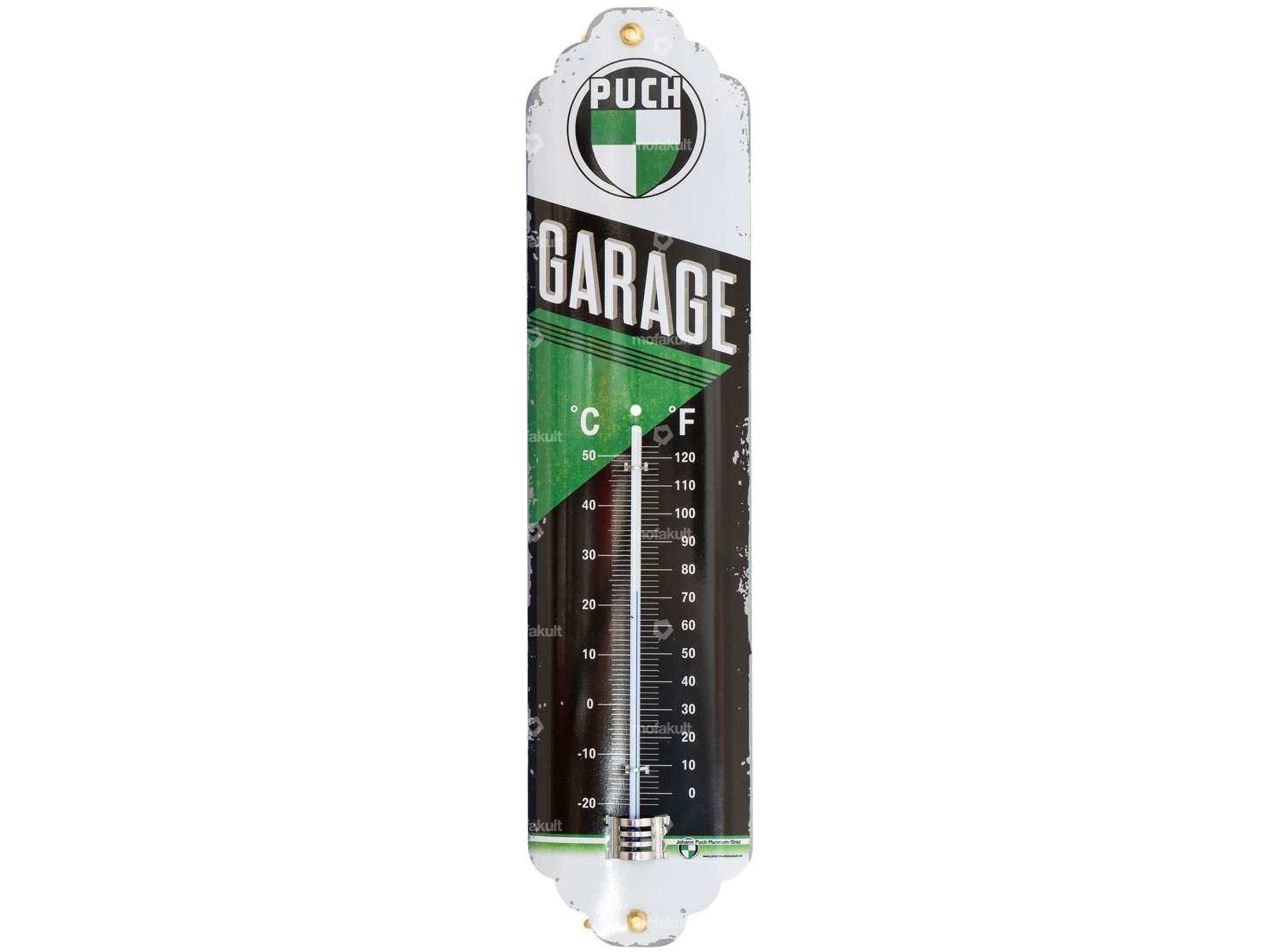 Thermometer «Puch Garage» 7 x 28 cm Carousel Image 1