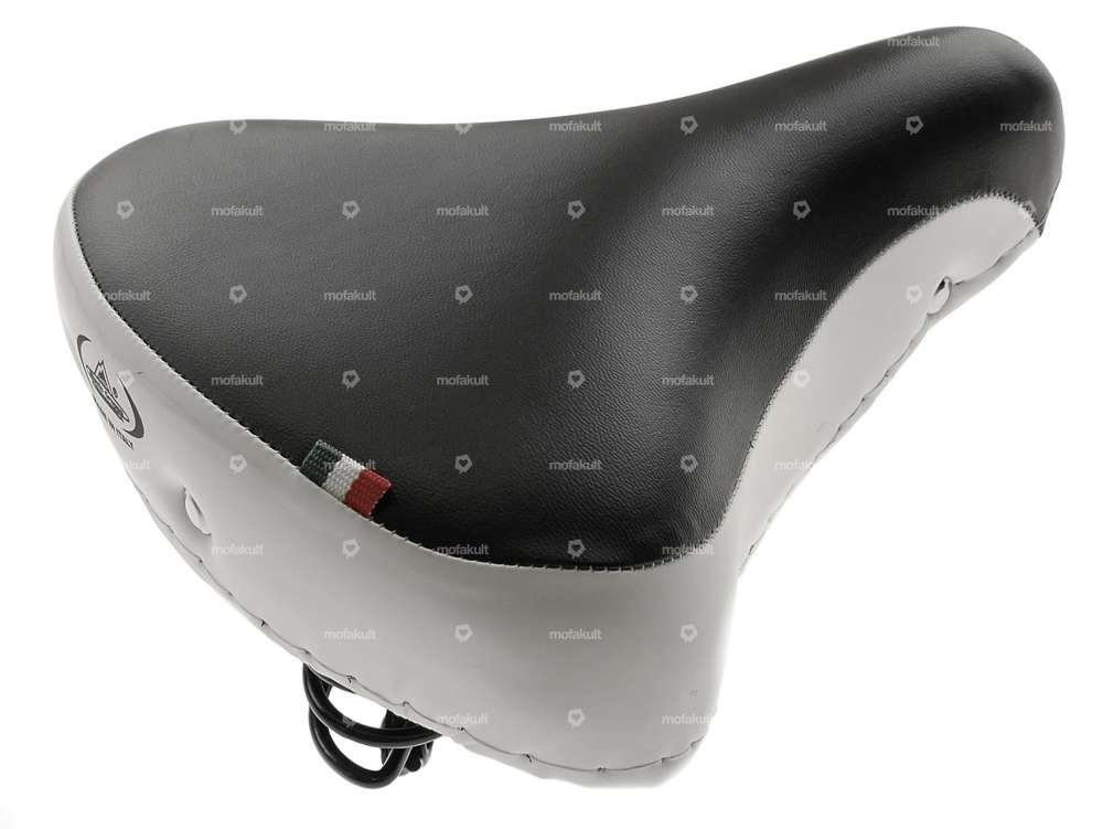 Sella Comfort molle a barile nero / bianco Carousel Image 4