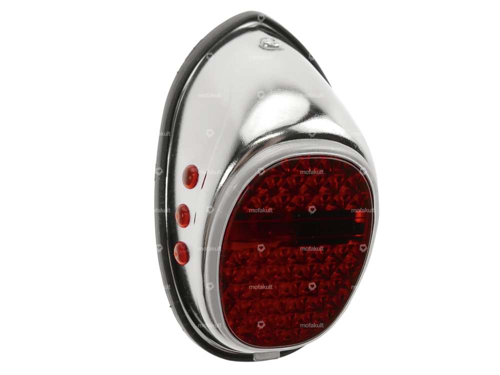 GPO rear light with chrome base Carousel Image 1