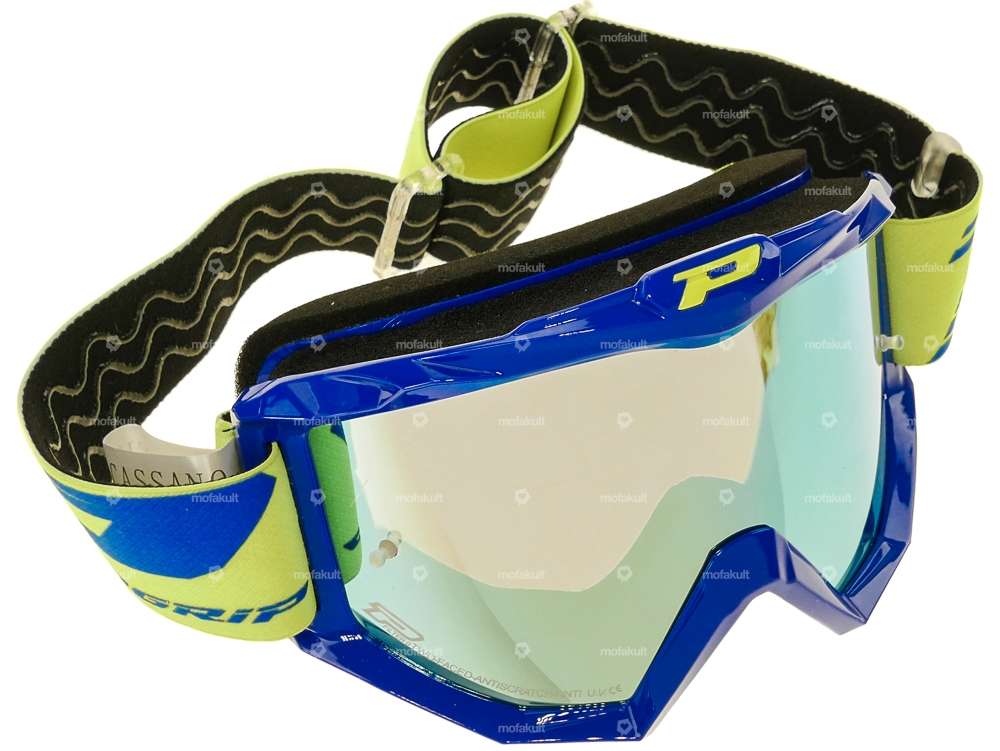 ProGrip Brille MX 3201 Raceline blau verspiegelt Carousel Image 1