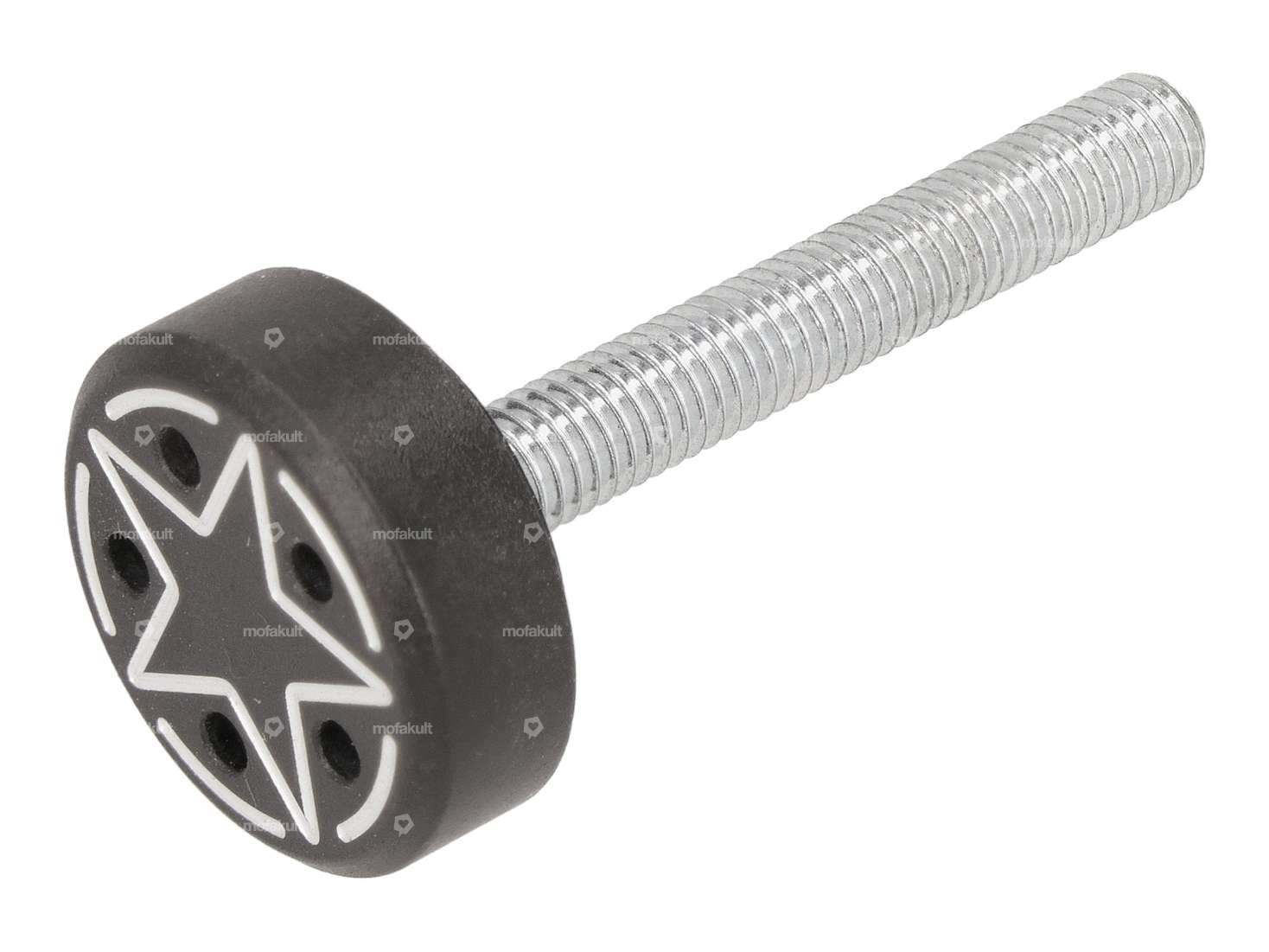 66HEROES Protezione laterale a vite 35 mm alluminio nero Star Carousel Image 1