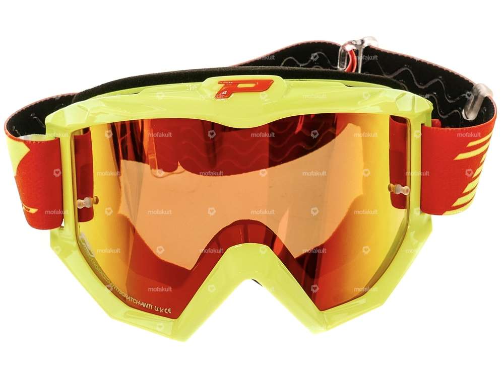 ProGrip Brille MX 3201 Raceline gelb orange verspiegelt Carousel Image 2