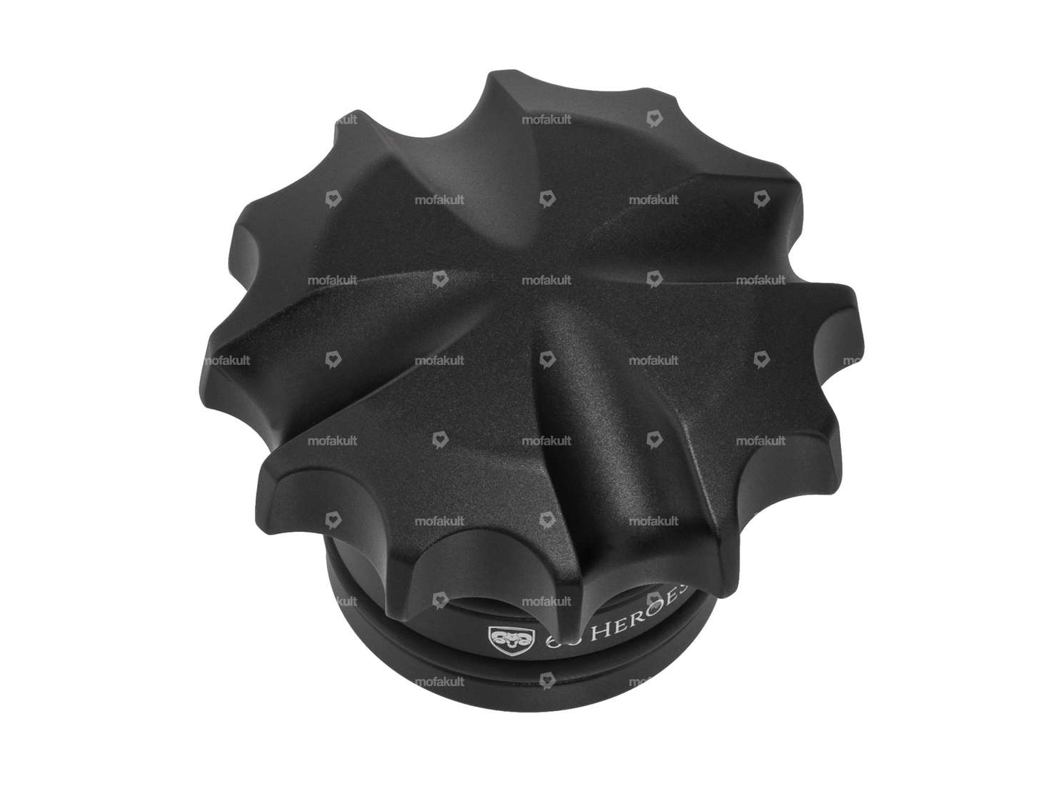 66HEROES Tankdeckel «Iron Cross» Alu schwarz | Zündapp Belmondo Carousel Image 1