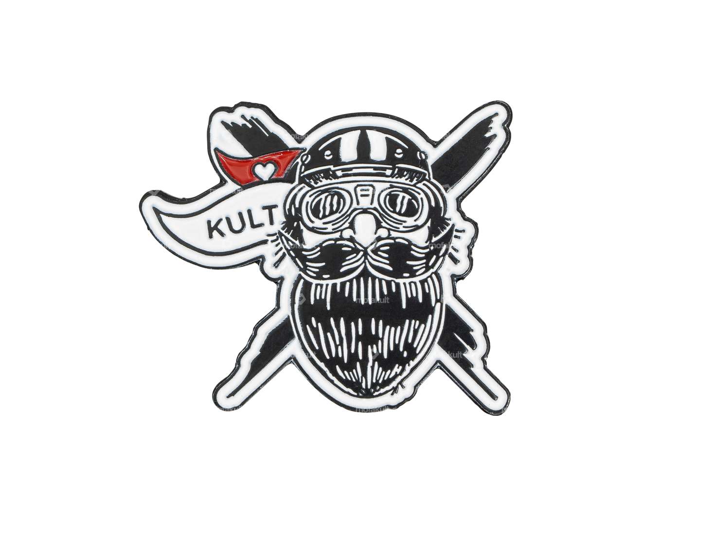 mk-Merch Pin «Bärtiger Bernhard» 30 x 25 mm Carousel Image 1