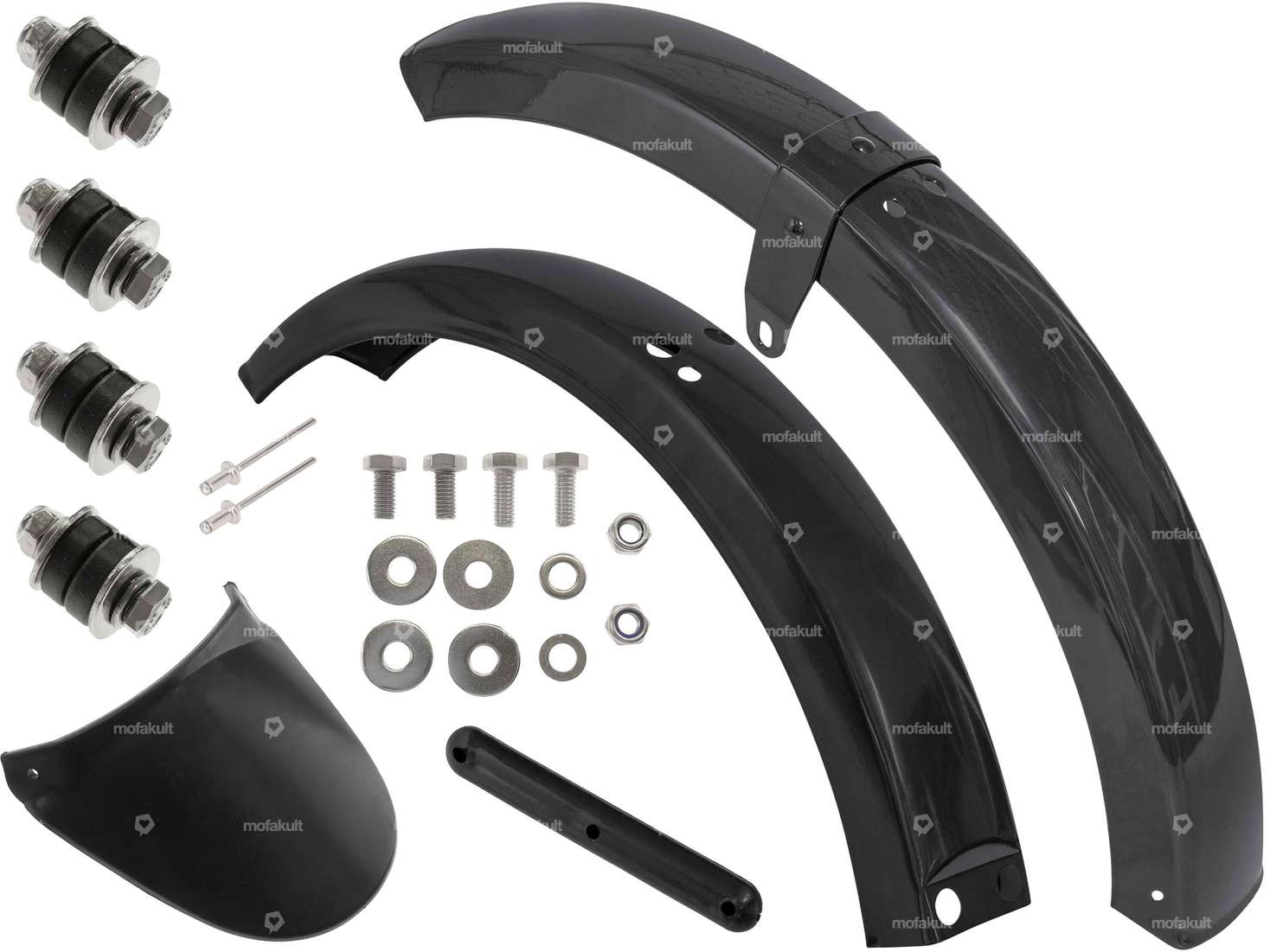 Set parafanghi revival swiing® Inox black | Piaggio Ciao Carousel Image 1