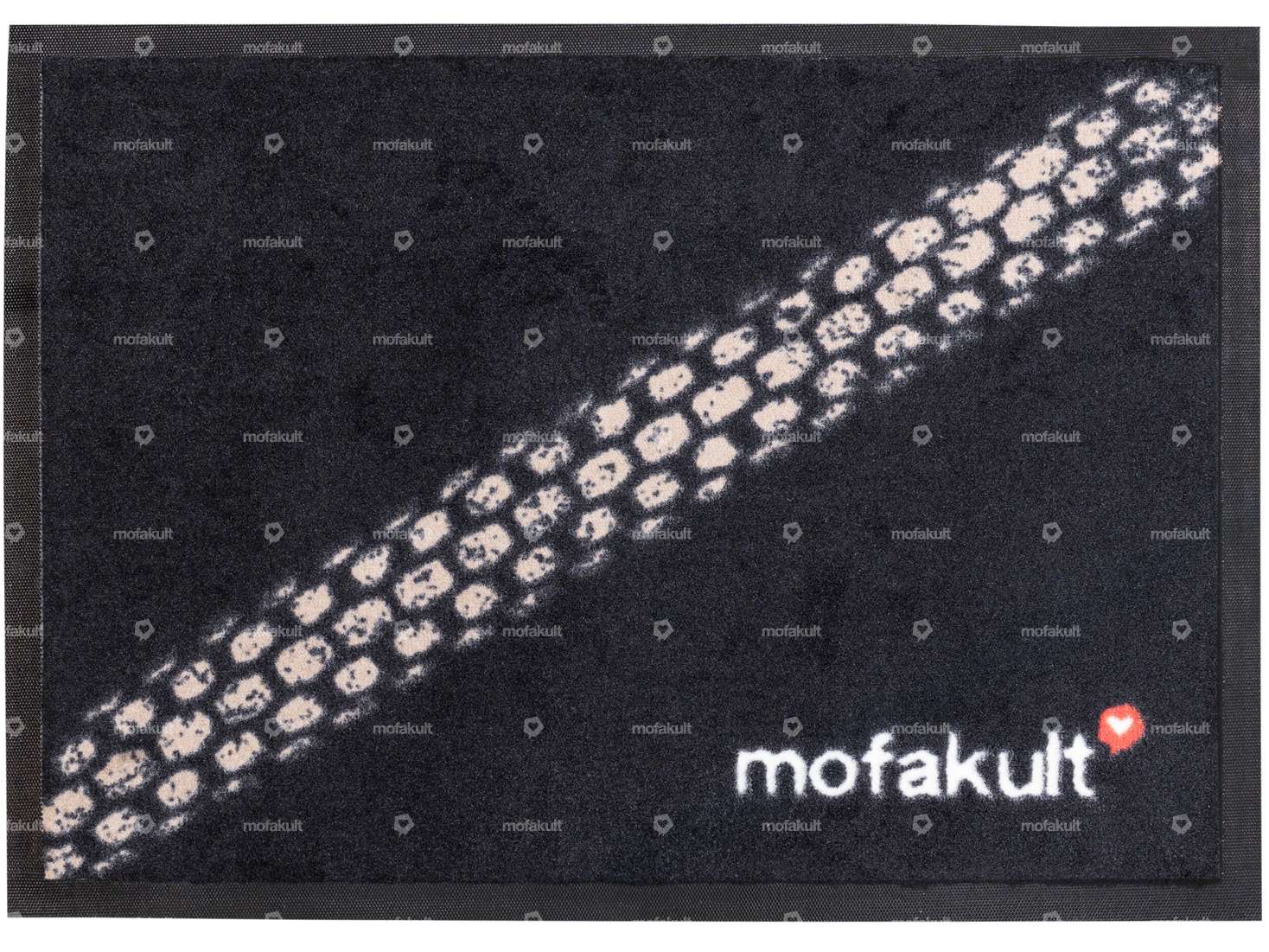 mk-Merch Fussmatte / Türvorleger «Reifenspur» 70 x 50 cm Carousel Image 1