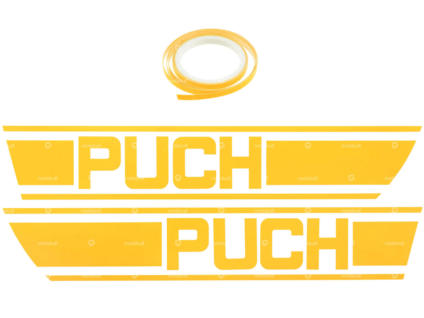 Kit adesivo serbatoio foglio giallo trama | Puch X30 Carousel Image 1