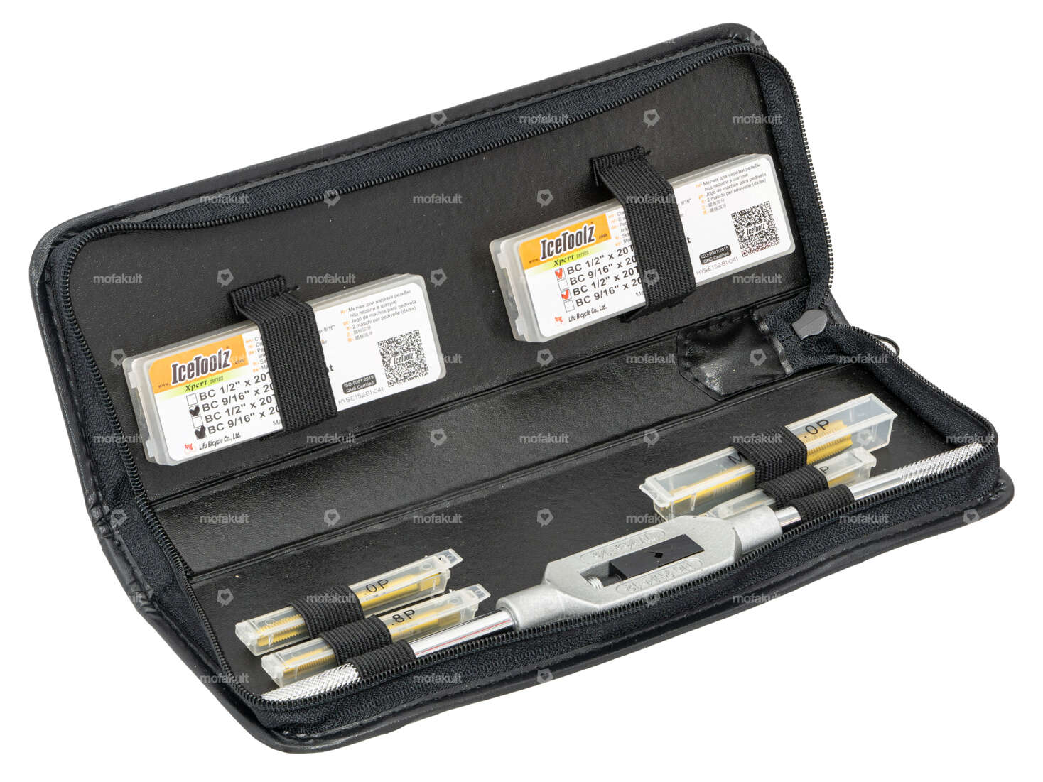 IceToolz Gewindeschneide-Set 9-tlg. (speziell für Tretkurbeln) Carousel Image 1