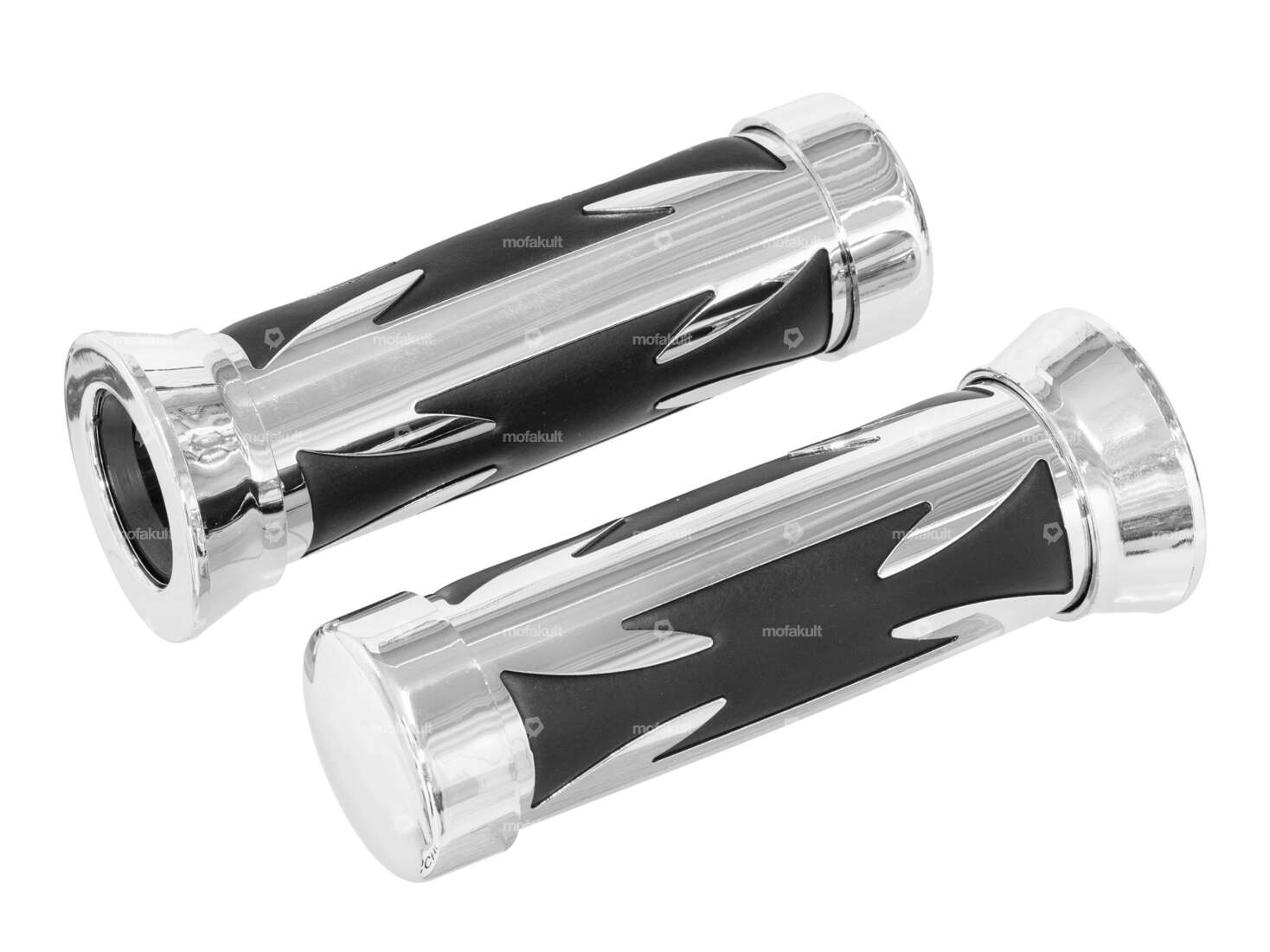 Manopole Iron Cross cromo / nero Carousel Image 1