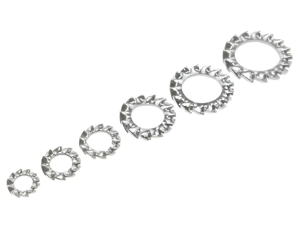 Rondella dentata M4 - M12 zincata Carousel Image 1