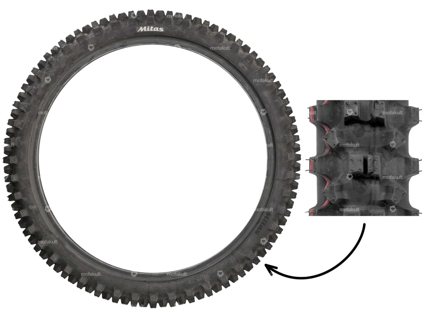 Mitas 70/100 x 19" Reifen TERRA FORCE - MX SM Motocross Carousel Image 1