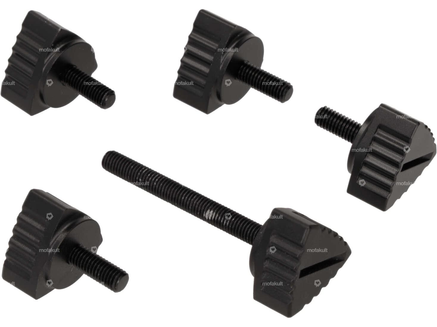 66HEROES Set di viti di protezione laterale in alluminio nero | Puch Maxi N Carousel Image 1