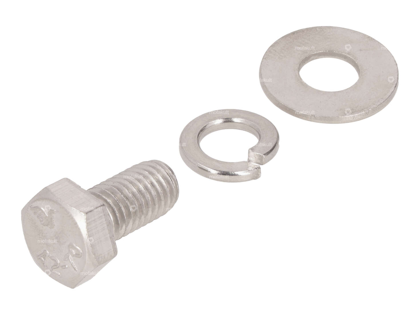 Set di viti swiing® revival fissaggio scarico Inox | Piaggio Ciao, SI, Bravo, Boxer Carousel Image 1