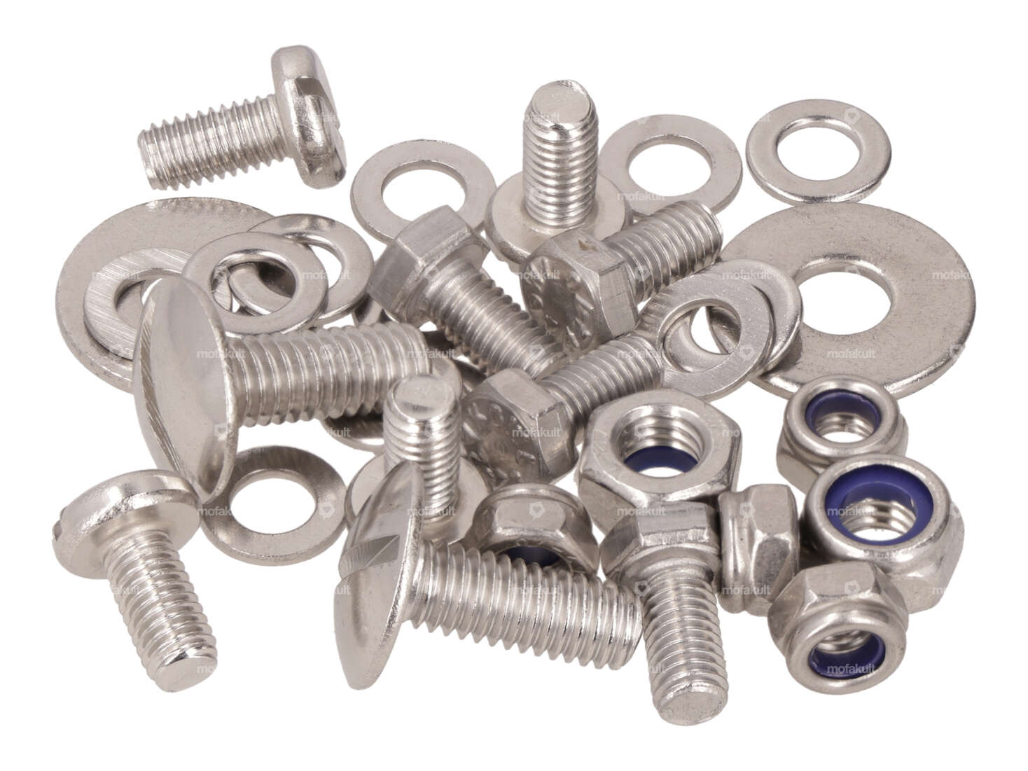 swiing® set di viti di rilancio parafango anteriore Inox | Puch Maxi S, N Carousel Image 1