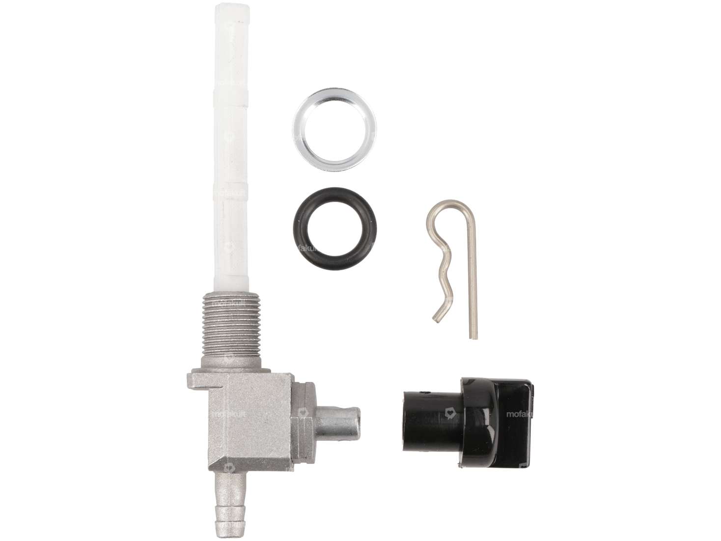 OMG rubinetto per benzina verticale M12x1 con manopola (per l'avvitamento) in uscita dal basso Carousel Image 1