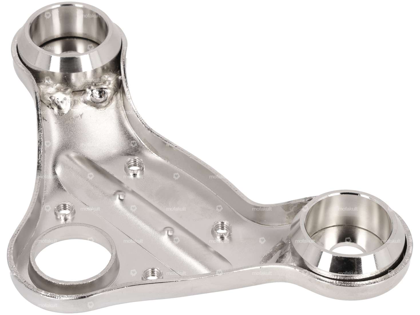 Morsetto triplo superiore EBR (barre guidate) cromo Carousel Image 2