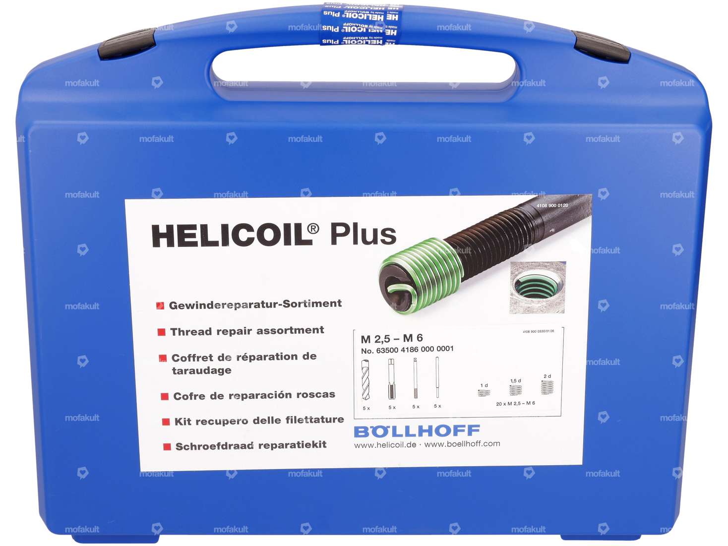 Custodia per la riparazione dei filetti HeliCoil M2.5 - M6 (utensile professionale) Carousel Image 1