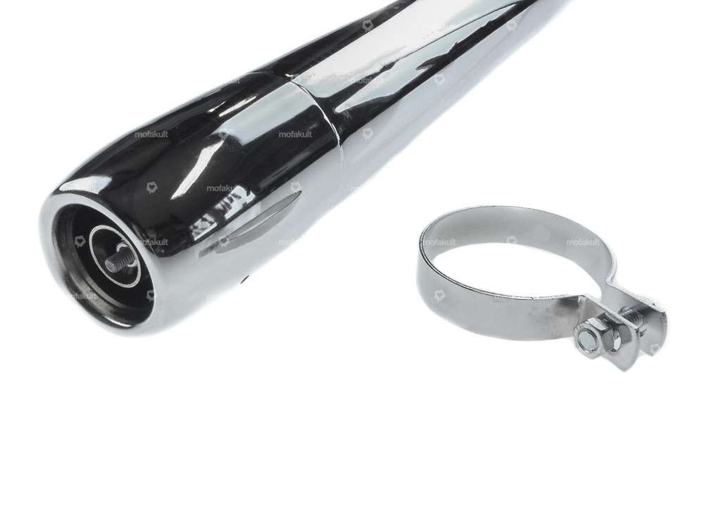 Scarico a sigaro Ø 32 / 70 mm cromo Carousel Image 3