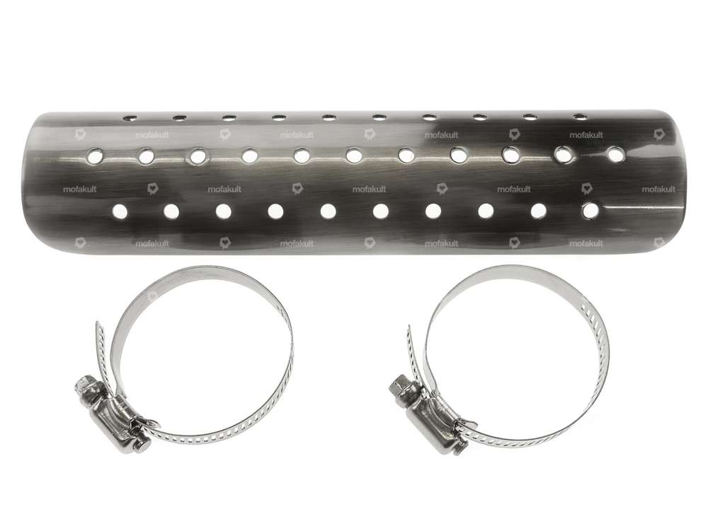 Fori della piastra termica di scarico in acciaio spazzolato (230 mm) Carousel Image 1