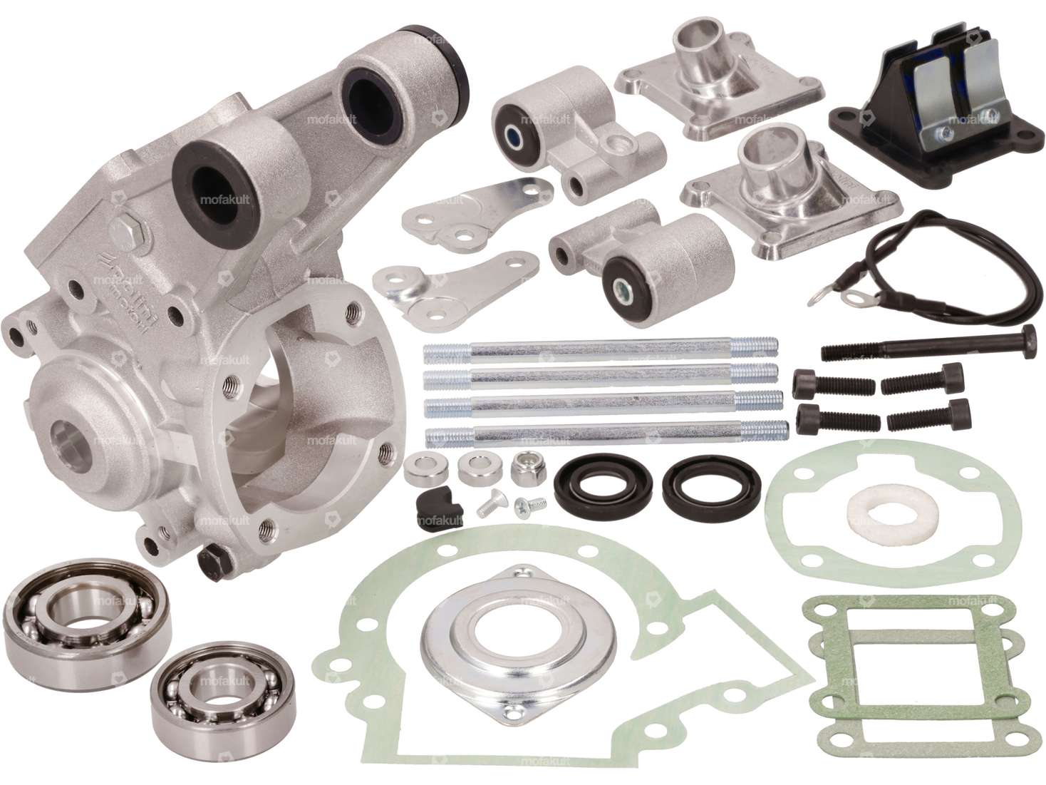 Polini Motorengehäuse 4-Klappen Membran | Peugeot 103, 104, 105, GL 10 Carousel Image 1