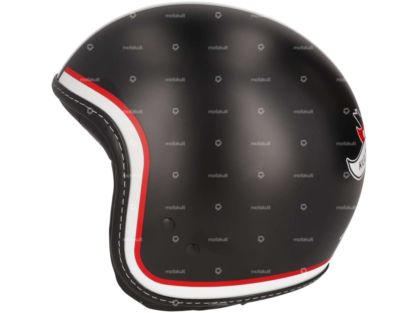Mofakultwear casco jet "barbuto Bernhard" nero (XS / S) Carousel Image 2