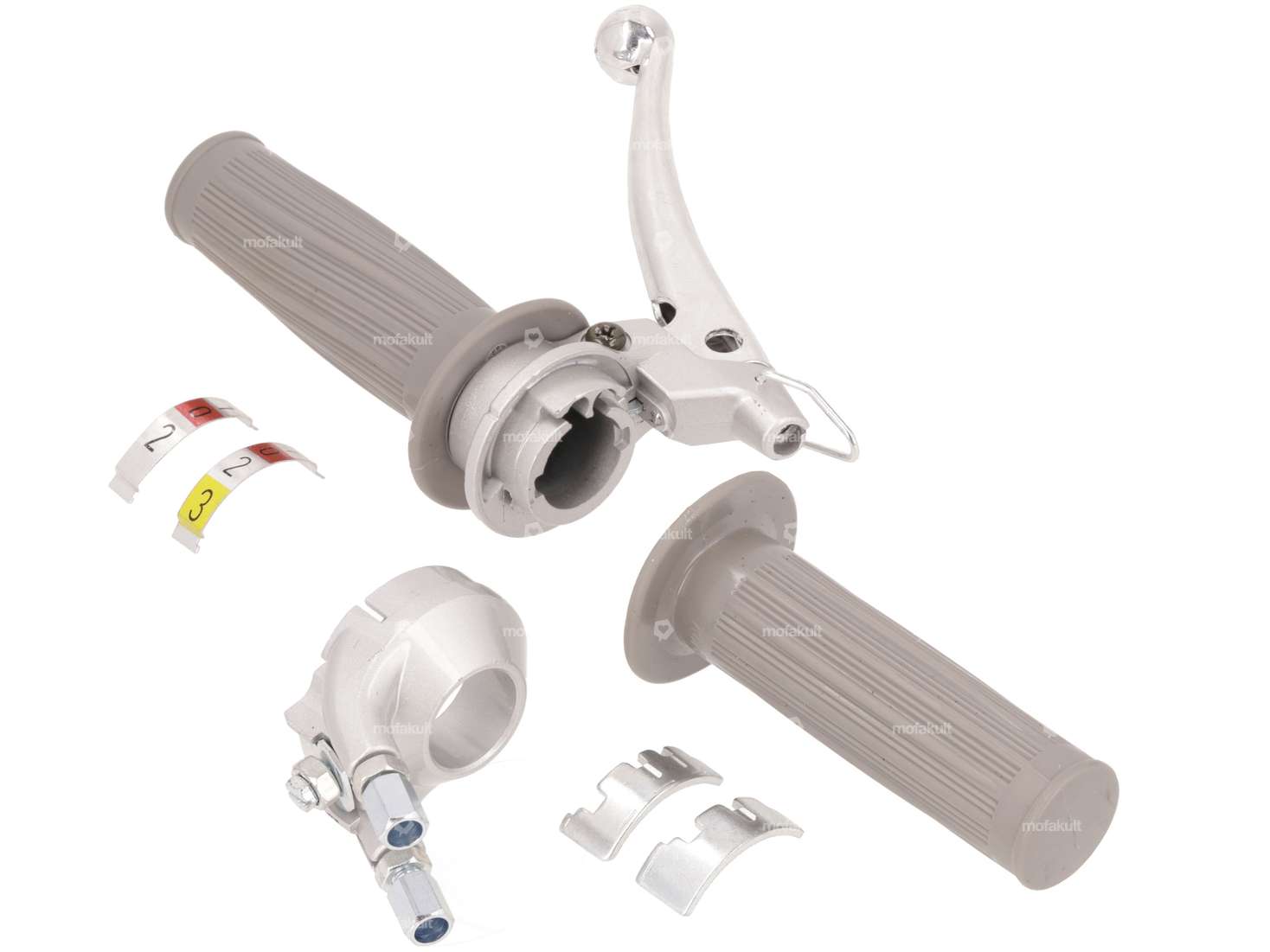 Leva del cambio a 2 / 3 velocità (replica Magura) argento / grigio Carousel Image 2