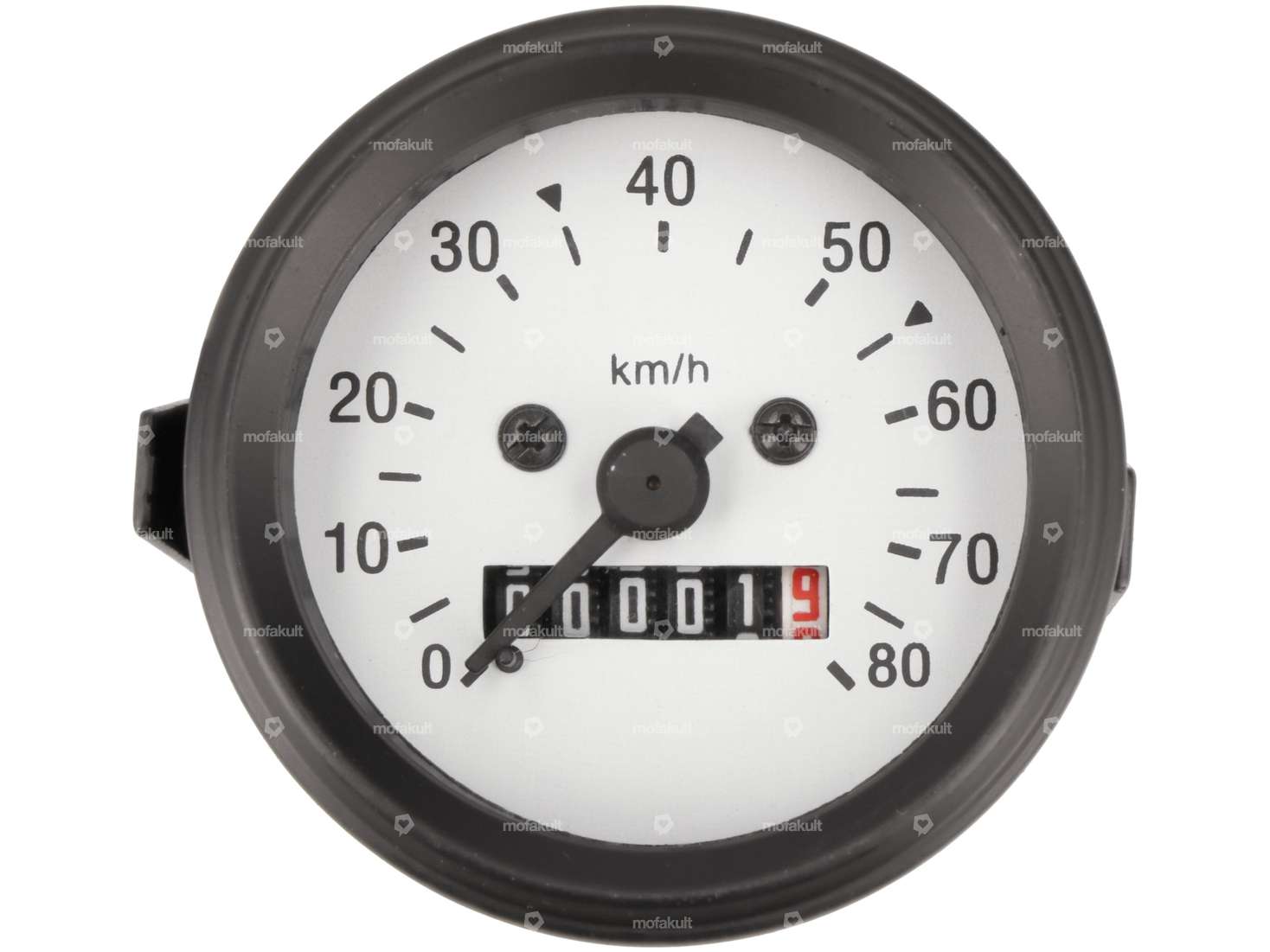 Speedometer 80 km/h Ø 60 mm illuminated (white dial) Carousel Image 3