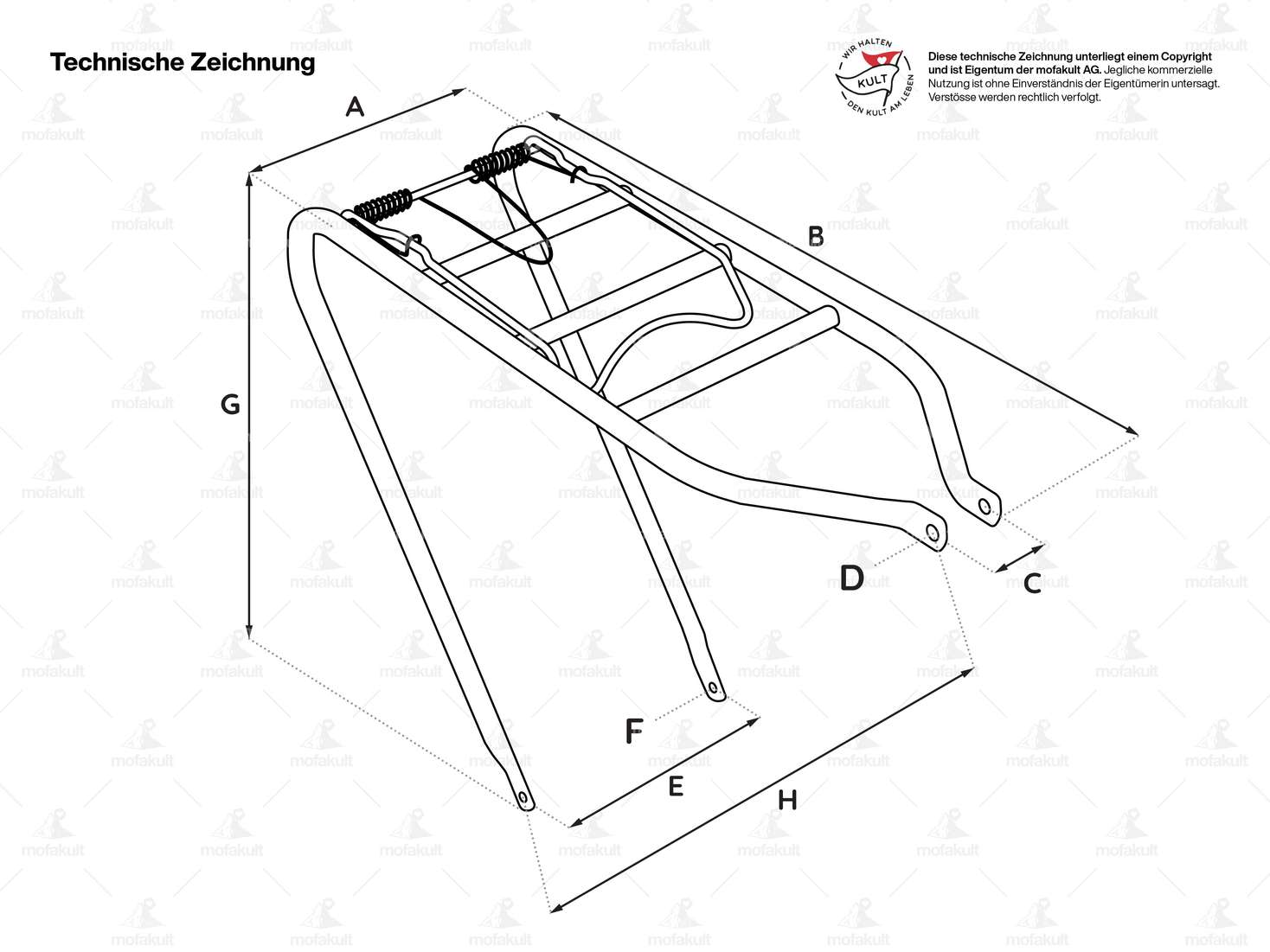 Portapacchi GPO 17" (ESGE) cromo | Puch X30 Velux / Hercules Carousel Image 3