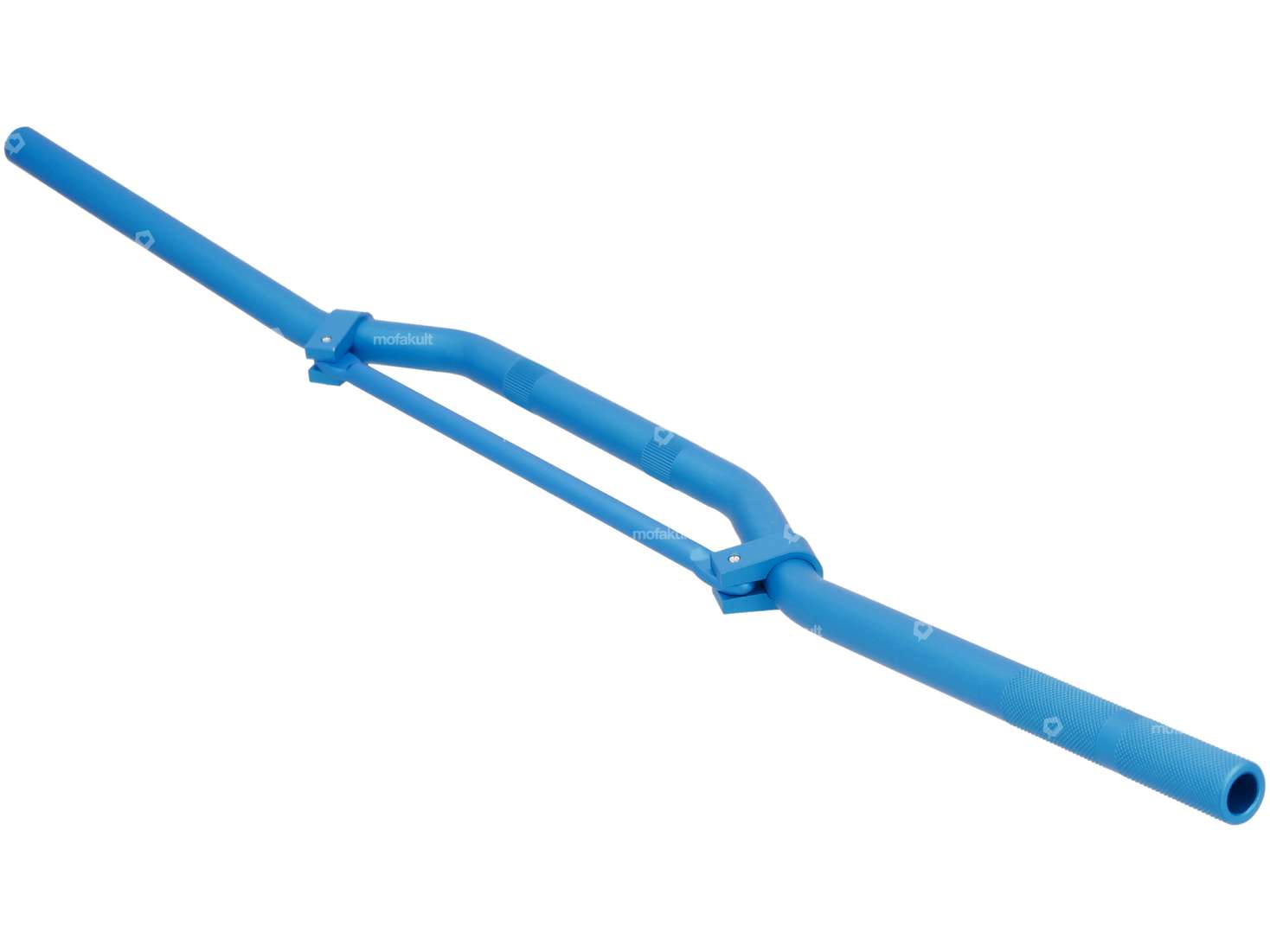 Piastra forcella manubrio da corsa 8 cm / larga alluminio blu Carousel Image 2