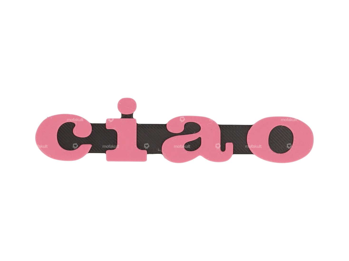 Emblem «ciao» Kunststoff 3D pink / schwarz Carousel Image 1
