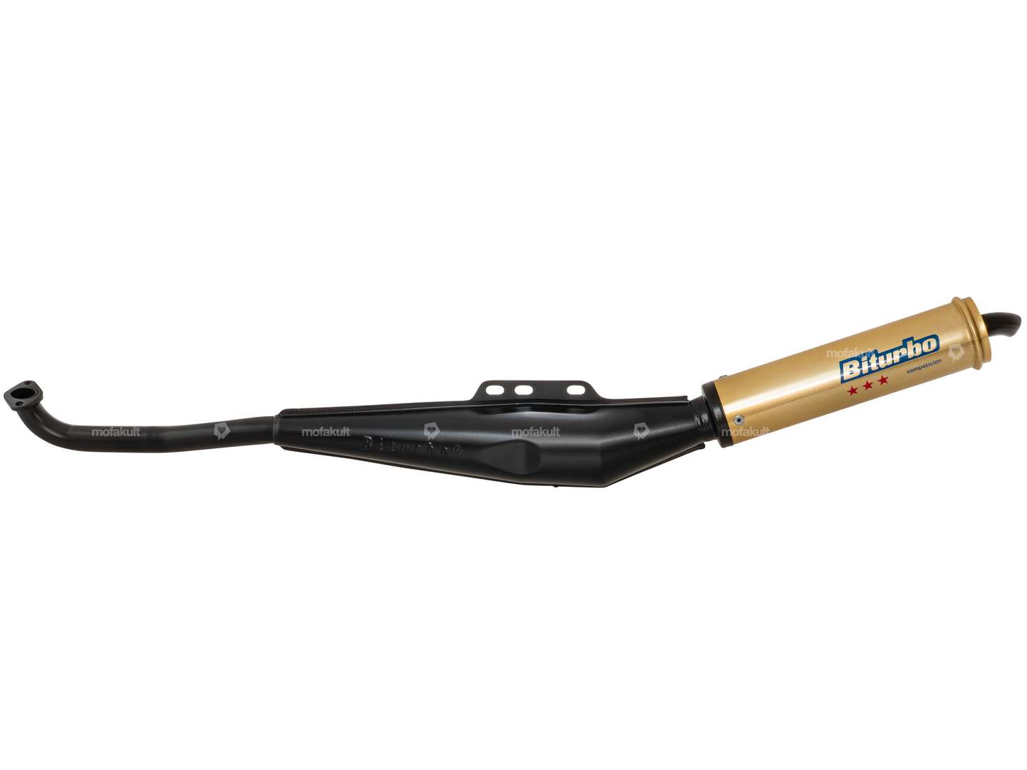 Biturbo Auspuff schwarz / gold | Puch Maxi Carousel Image 1