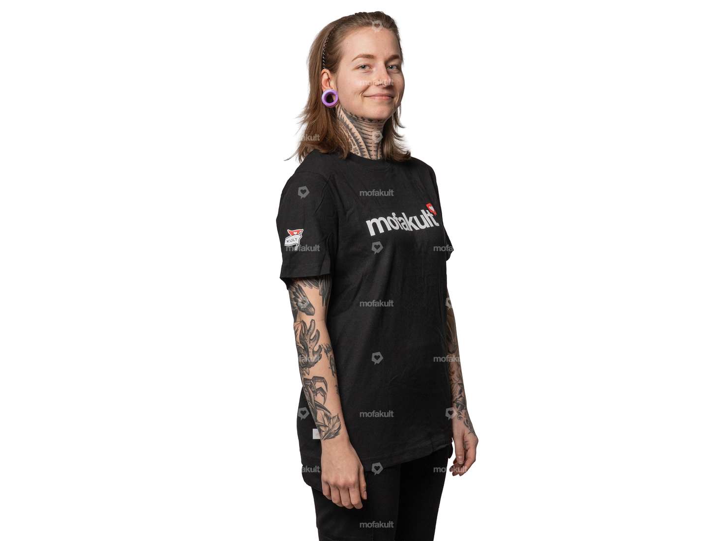 Maglietta mk-Merch "Heart" nero Carousel Image 4