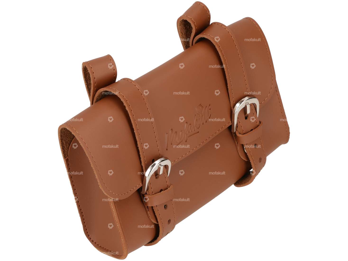 Borsa da sella mk-Merch grande marrone Carousel Image 1