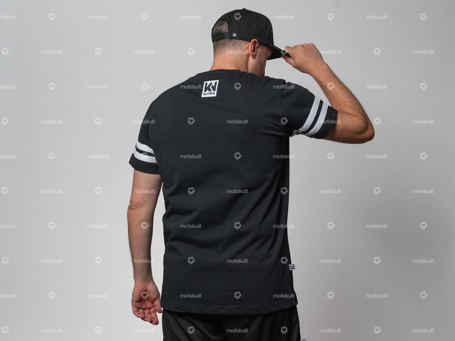 KULTWEAR Maglietta "Crew" nero / bianco Carousel Image 2