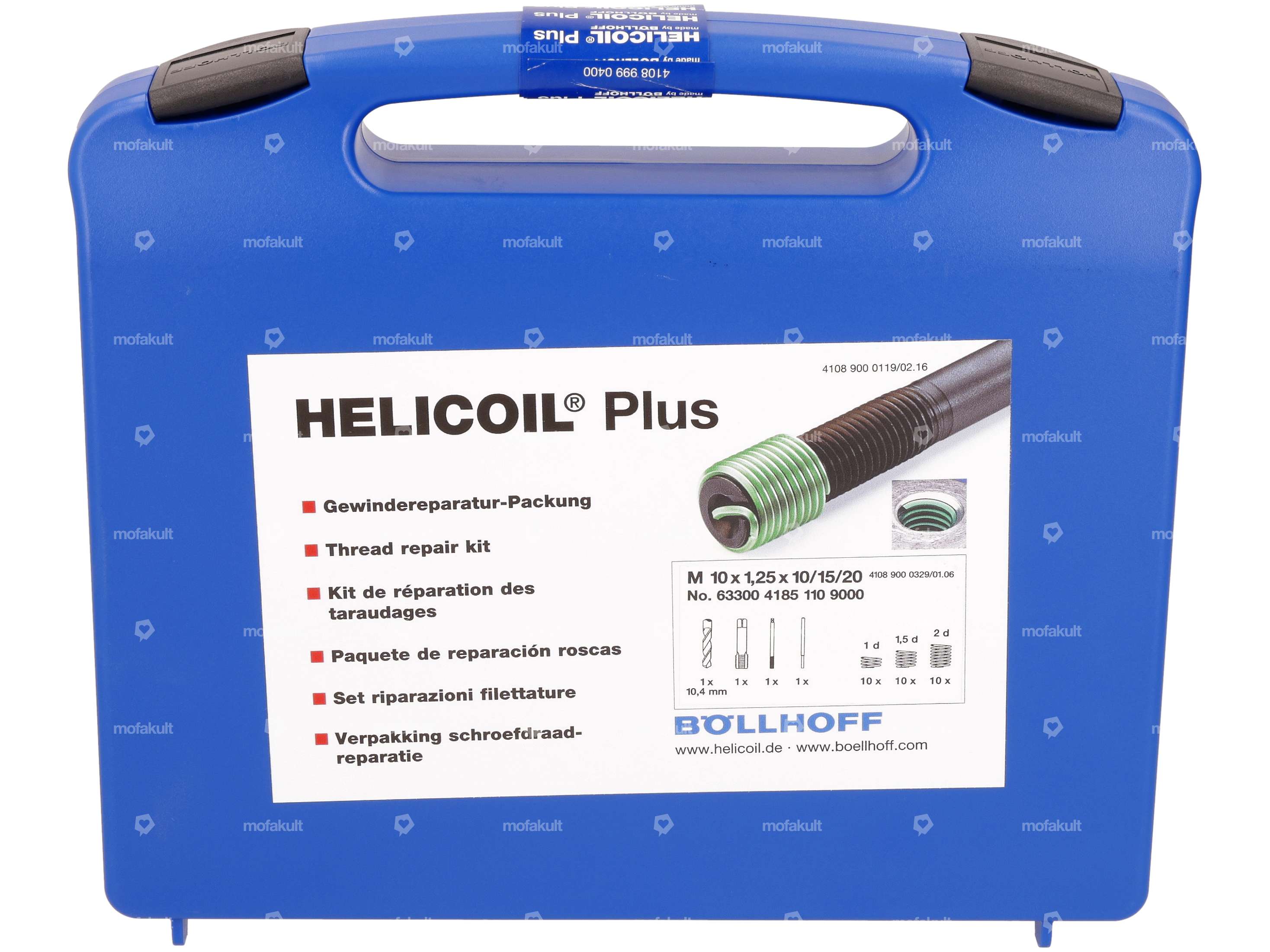 25 Pezzi Kit Riparazione Filetto M8 X 1,25 – Inserti A Bobina Helicoil Per Auto E Officina