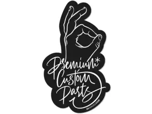 Adesivo "66HEROES - Premium Custom Parts" 65 x 110 mm nero Adesivo "66HEROES - Premium Custom Parts" 65 x 110 mm nero