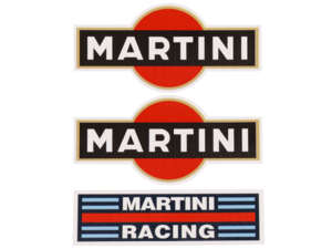 Klebersatz «Martini Racing» 3-tlg. Klebersatz «Martini Racing» 3-tlg.