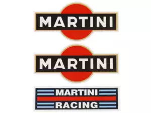 Set di adesivi "Martini Racing" 3 pezzi. Set di adesivi "Martini Racing" 3 pezzi.